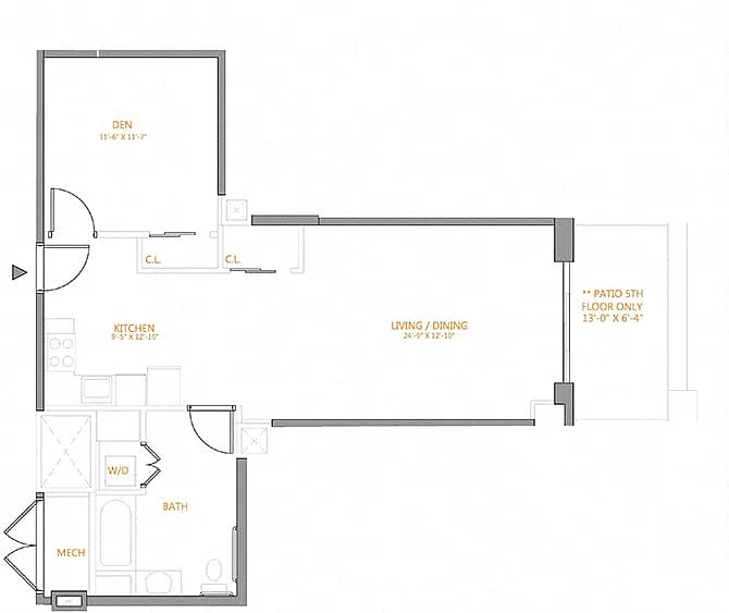 Floor plan Studio Den-D