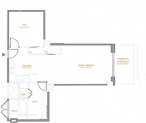 Floor plan Studio Den-D