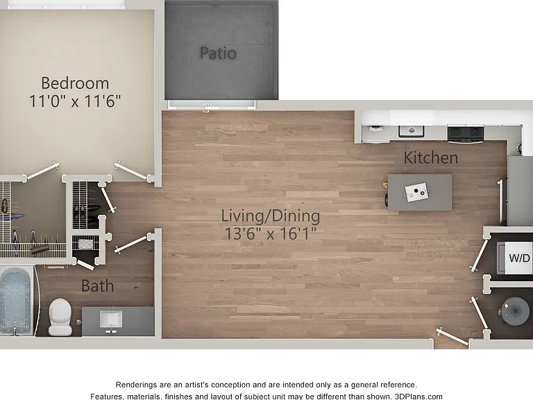 The Sawyer Providence Farm - A2 - 1 Beds - 1 Baths - 709 Sq. ft.