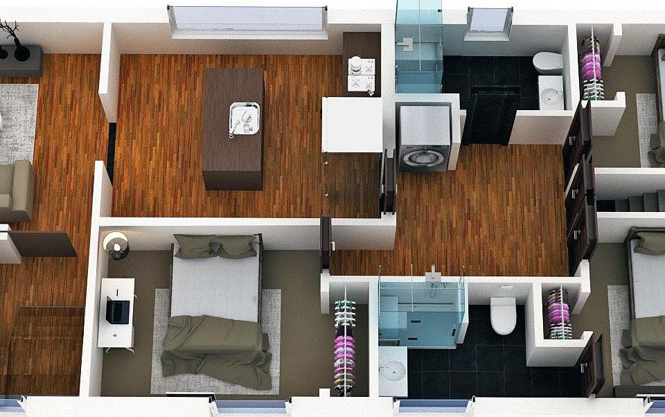 2nd floor! 4 bedroom layout