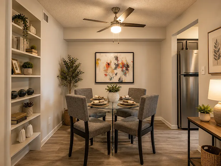 Cozy modern dining room interior