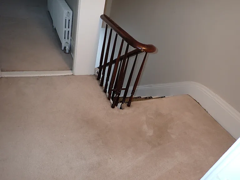 second floor landing/ hall....off white carpeting