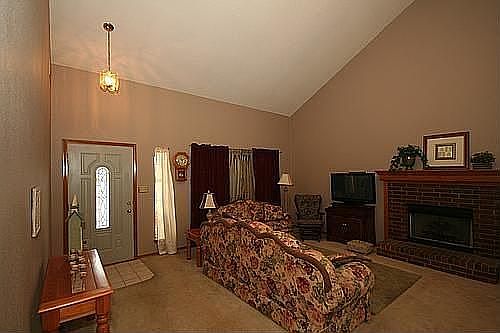 Living with fireplace.