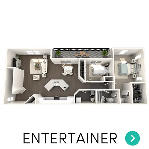 Floor plan 2 Bed 1 Bath