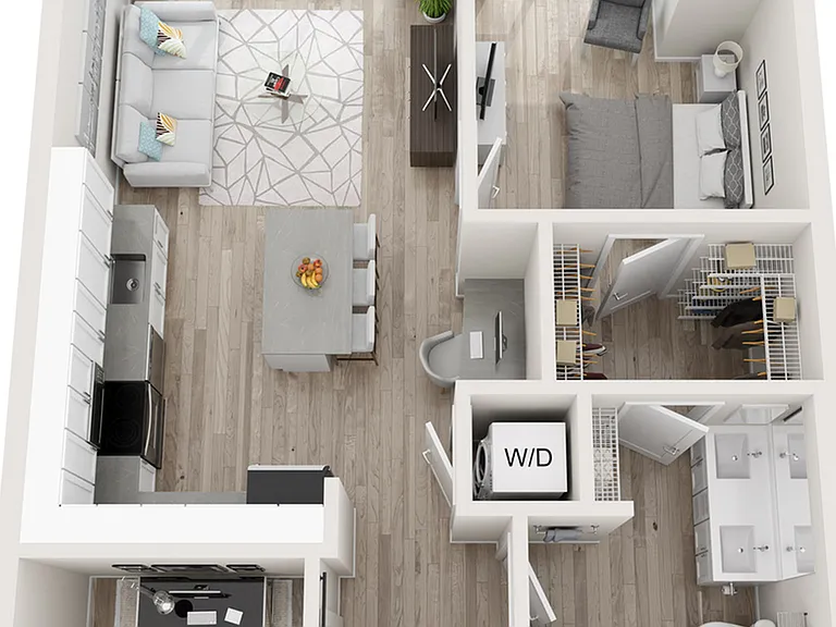 Plan B1 | 1 bedroom + den, 1 bathroom Plan B1 | 1 bedroom + den, 1 bathroom