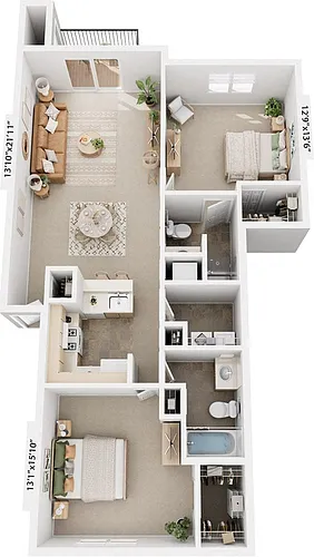 Floor plan Two Bedroom