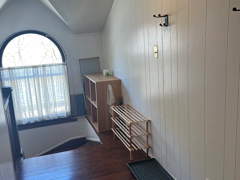 View down from Kitchen entry to stairwell.