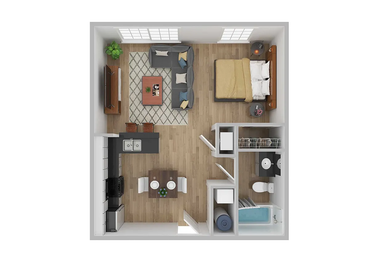 Floor plan Studio Renovated