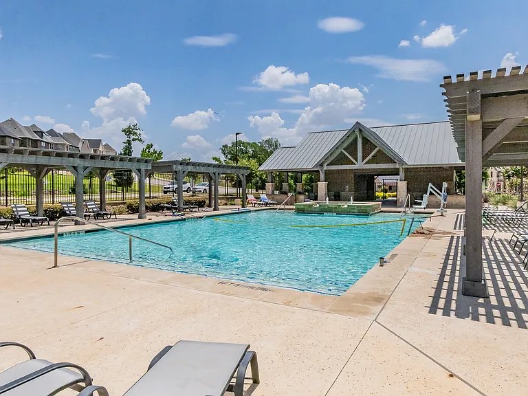 community pool and grilling area