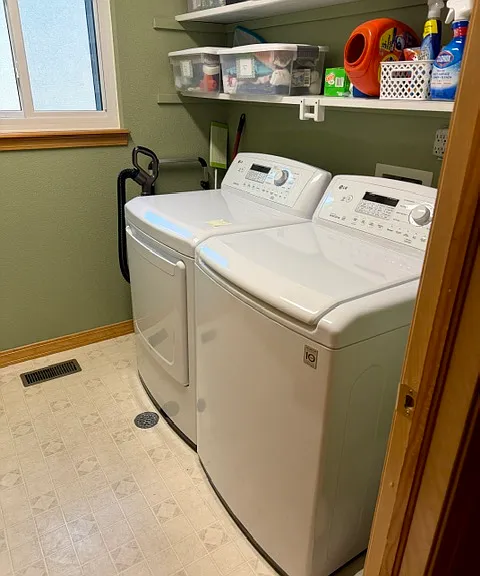 Shared laundry room.