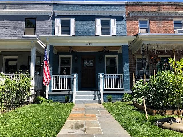 Front of rowhome. Open room is located in the basement. You can use the front entrance, or private back entrance.