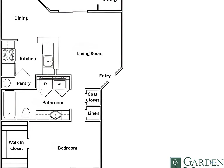 1x1 Deluxe l 808+ sq ft l Garden Villa 1x1 Deluxe l 808+ sq ft l Garden Villa