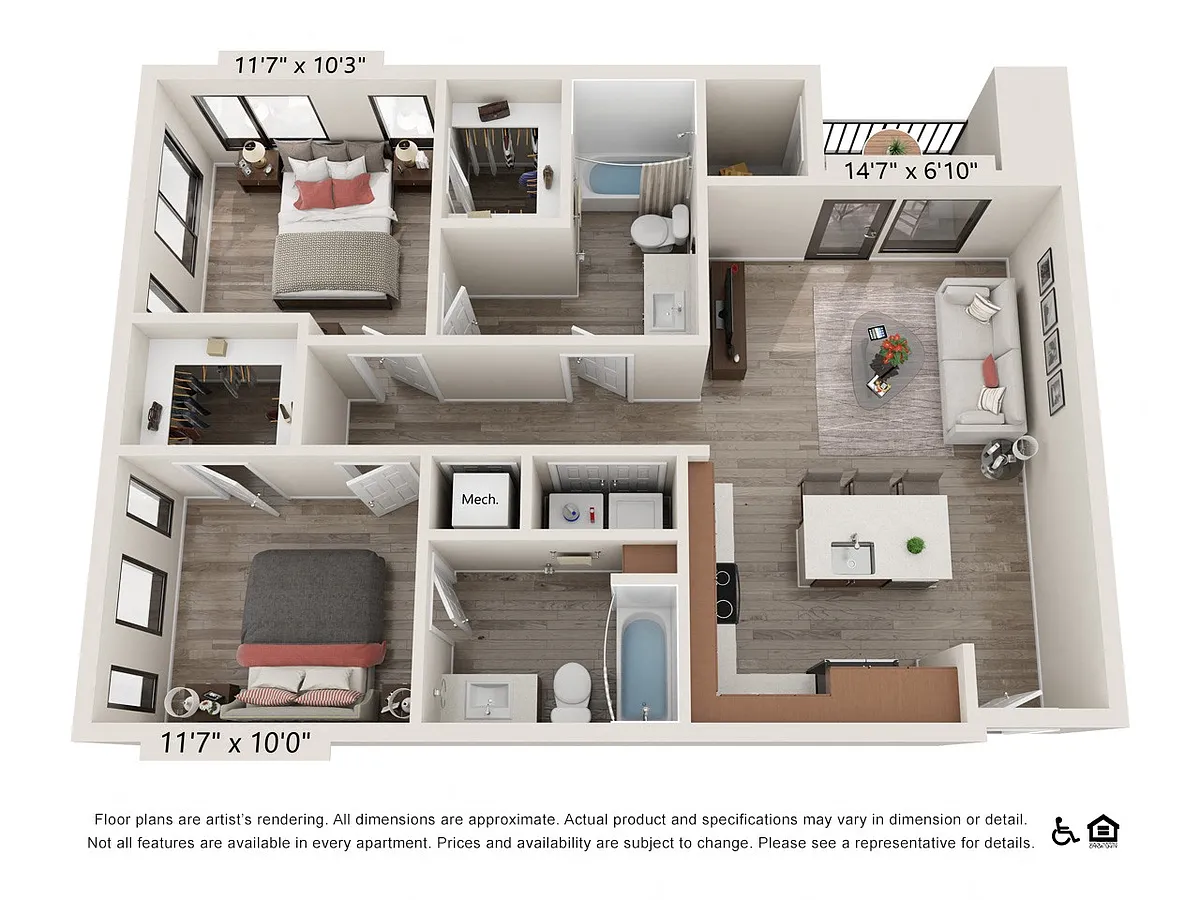Floor plan 2C