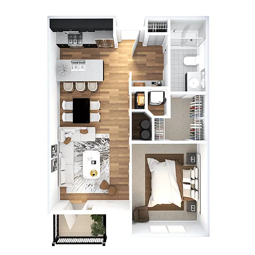 Floor plan 1 bedroom
