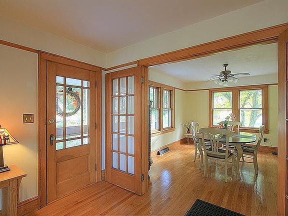 Front door and Dining Room