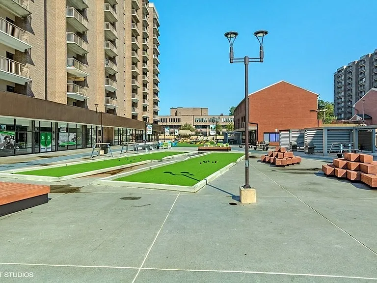 Enjoy games in The Plaza like bocce ball