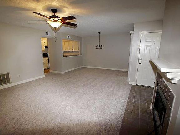 Living room and kitchen area
