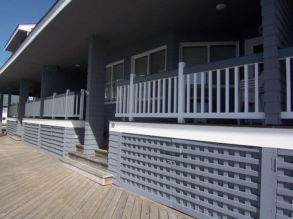 Large deck on bay