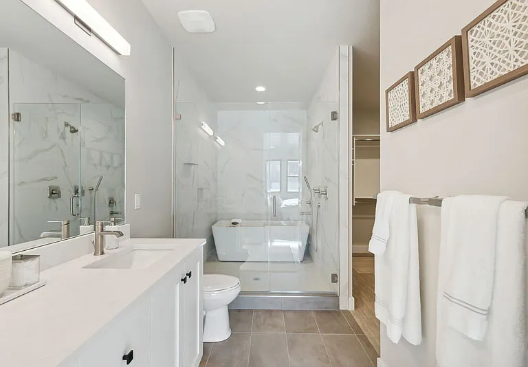 Master bath and closet