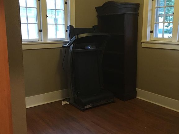 Bedroom two: bookshelf remains.