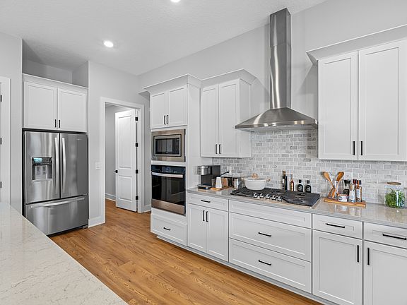 Stainless steel appliances are included