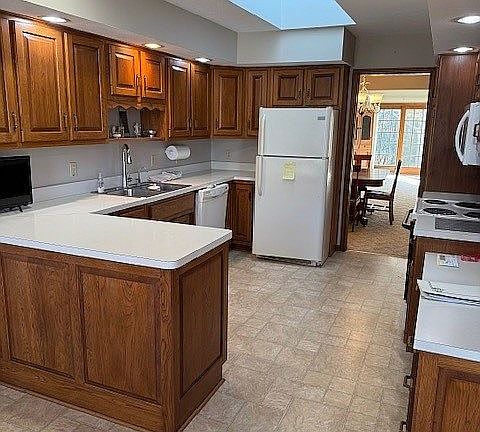 Kitchen with skylight