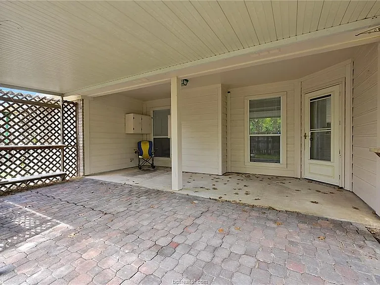 inside covered patio