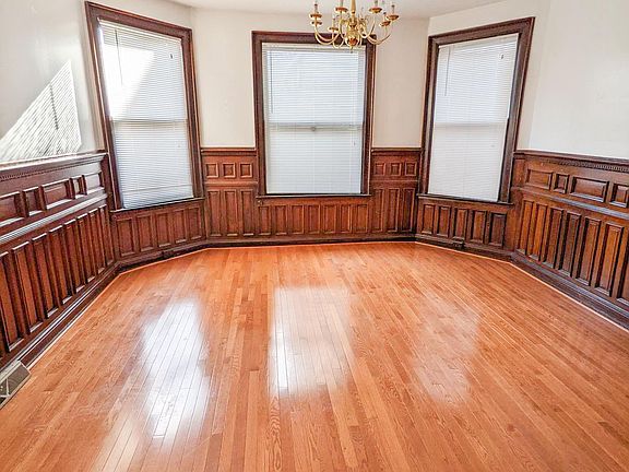 View of dining room windows from master bedroom door