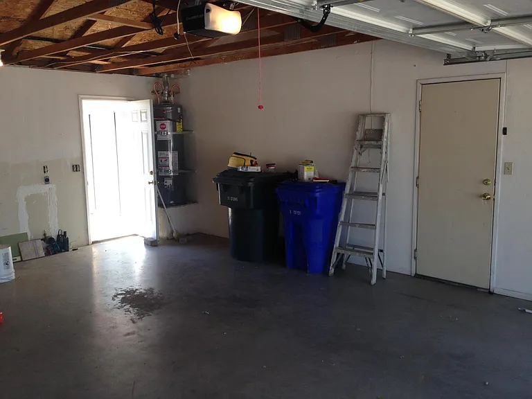 New garage door......also garage door opener with remote