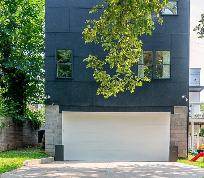 Two-car garage, with large driveway for ample parking