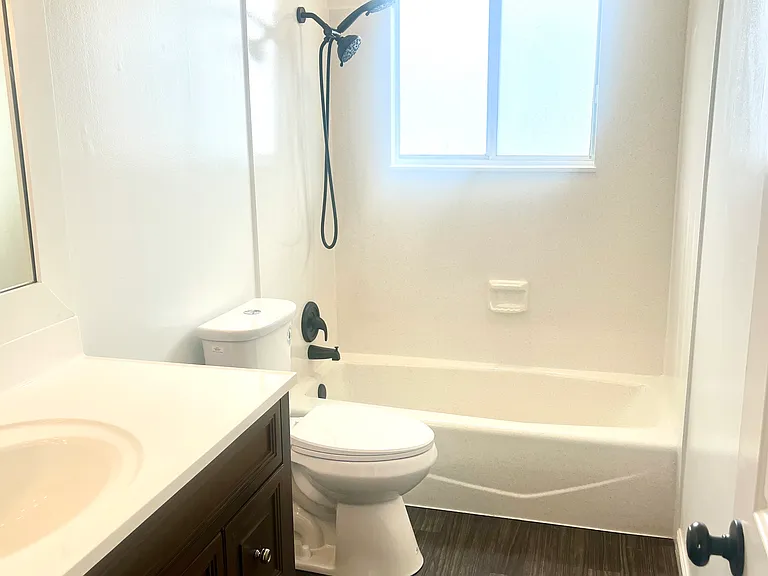 Bathroom with shower/tub.
