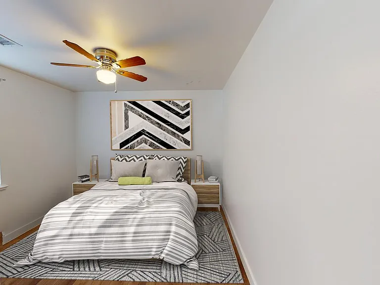 Bedroom 3. This image shows a virtually furnished space. Bedrooms come unfurnished.