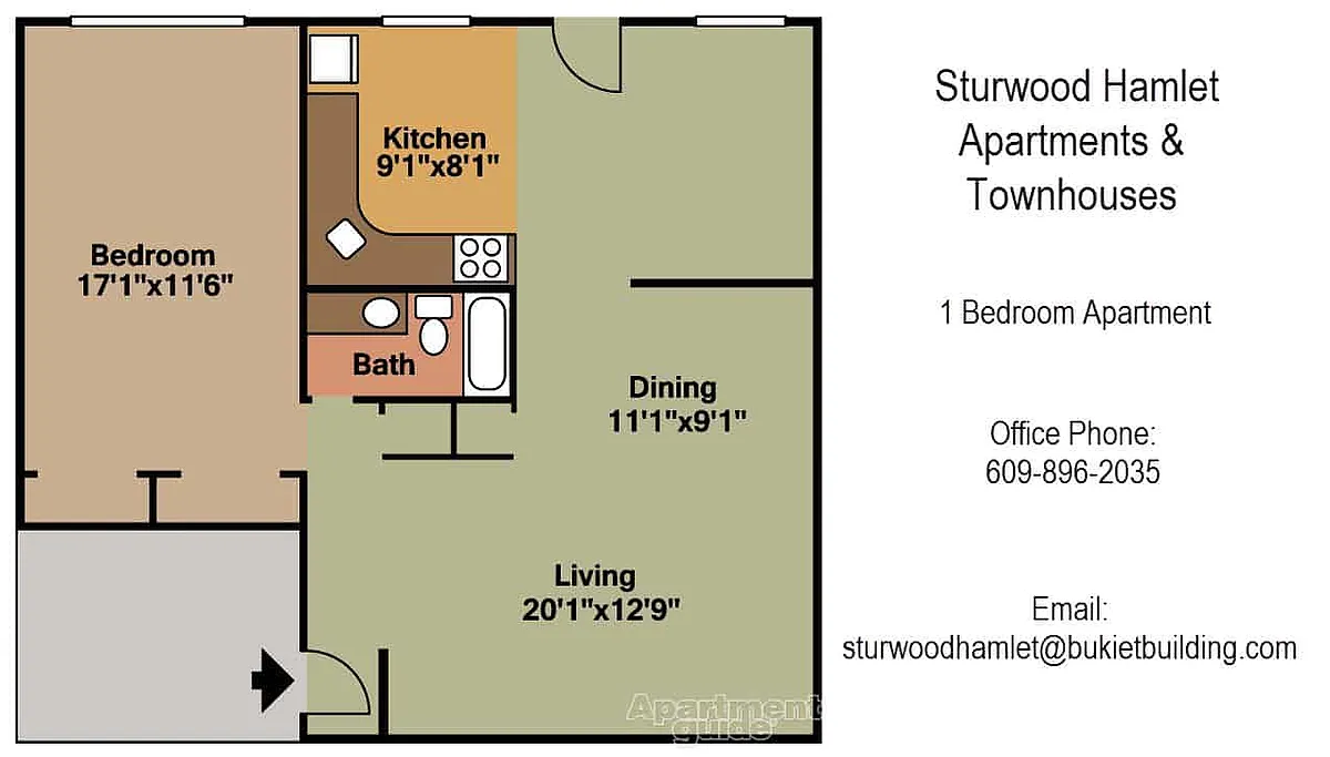 Floor plan One Bedroom