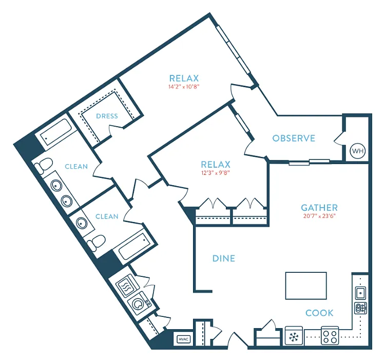 Floor plan 1382 Waypointe B8