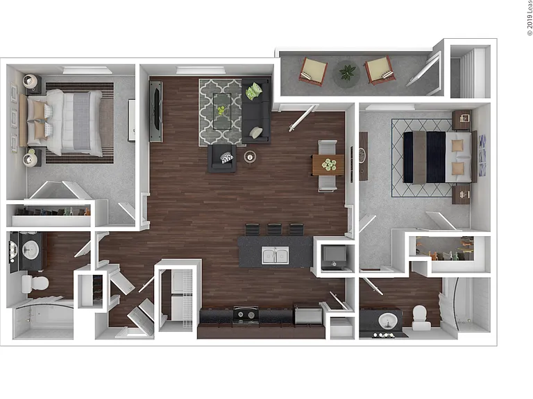 The Junction: Beds - 2: Baths - 2: SqFt Range - 974 to 974