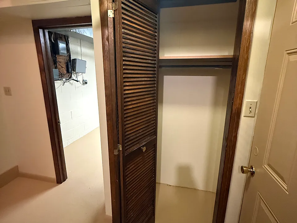 Downstairs closet