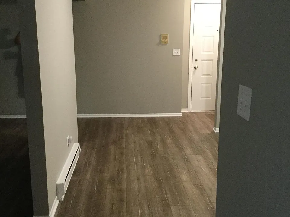 View from hall into kitchen