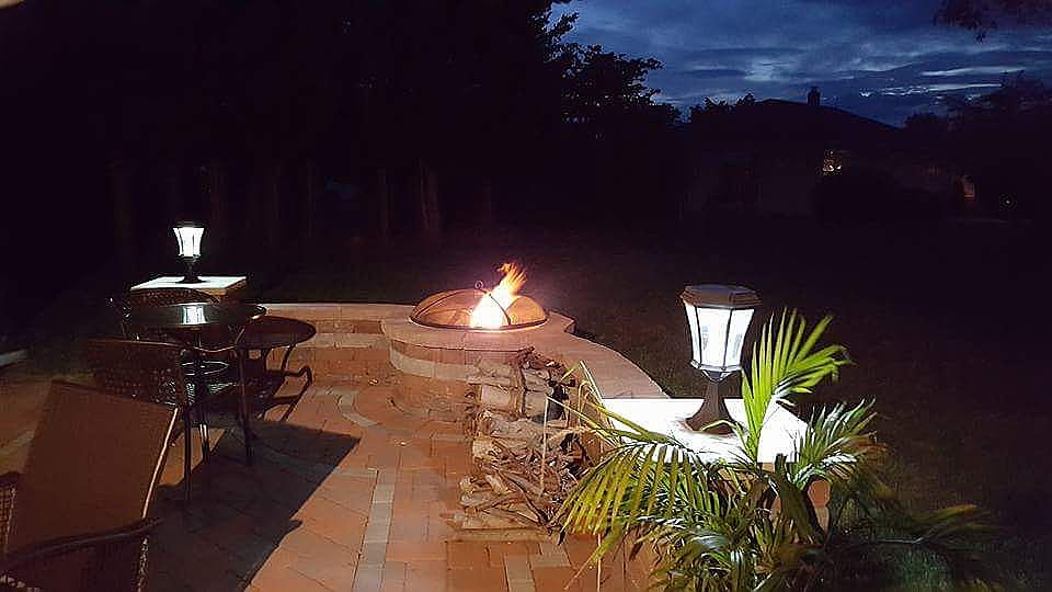 built in fire pit
