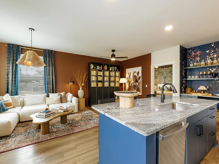Open concept living spaces