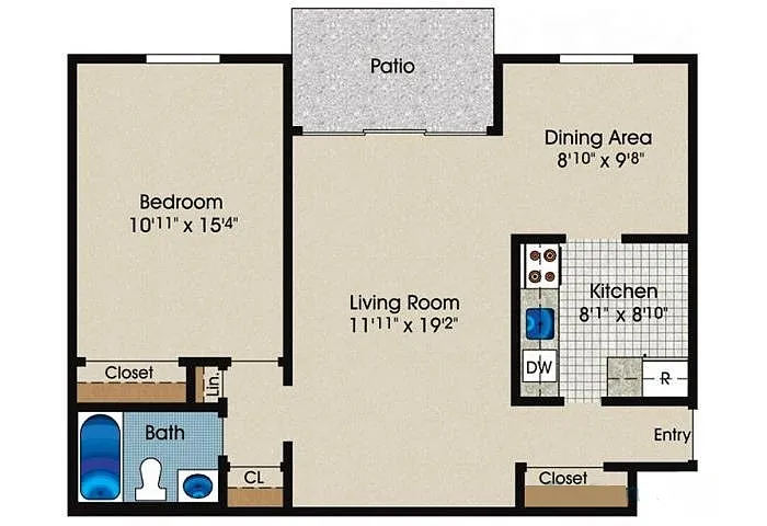 Floor plan One Bedroom