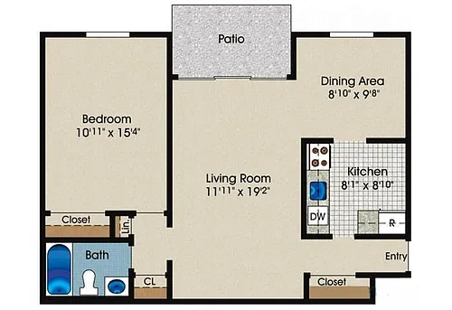 Floor plan One Bedroom
