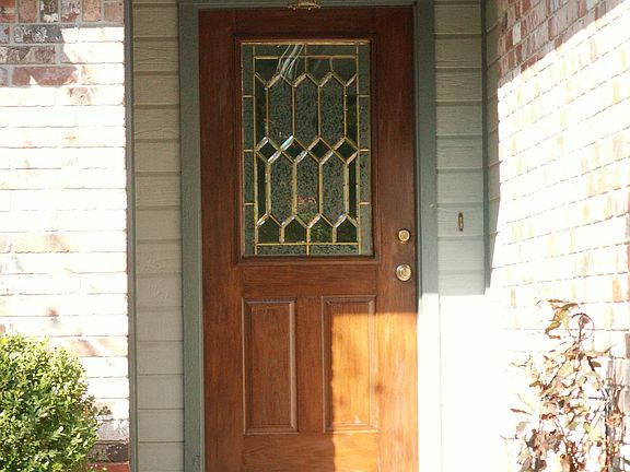 Leaded Glass Entry Door
