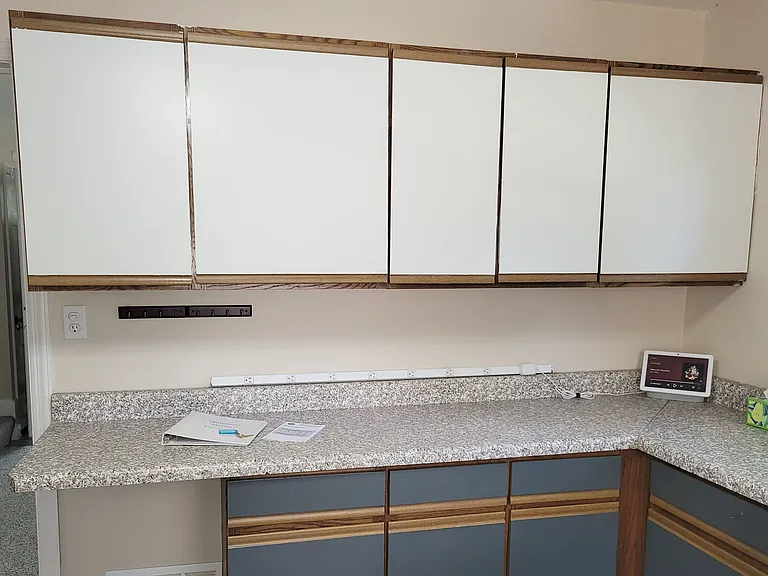 Kitchen Cabinets/Counter and Google Nest Hub