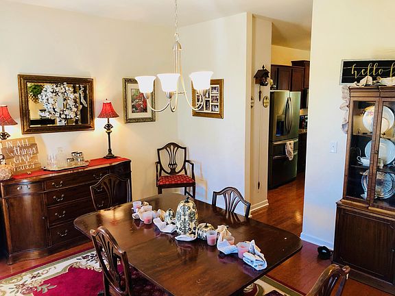 Formal dining room with passthrough the the kitchen.
