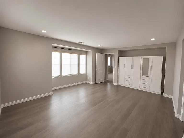 Master suite with wardrobes