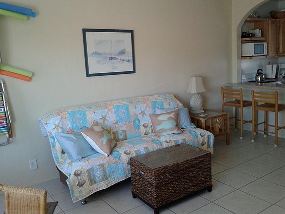 Futon opens to a full sized bed