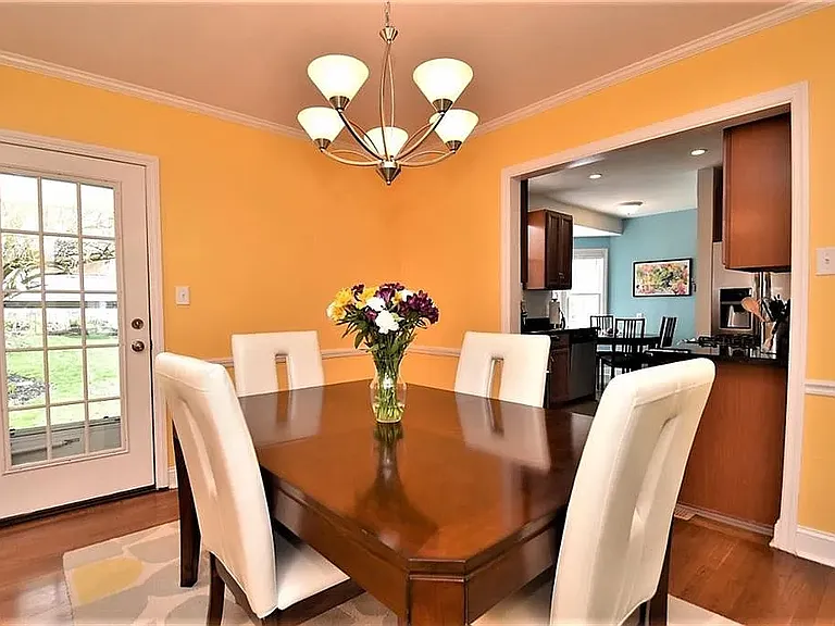 Dining room looking into the kitchen