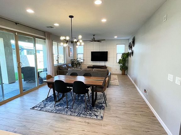 Dining and great room from kitchen