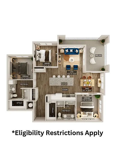 Floor plan C1 - Affordable