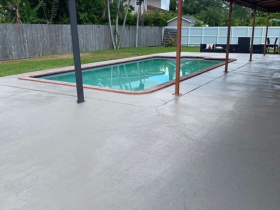 Pool with covered patio